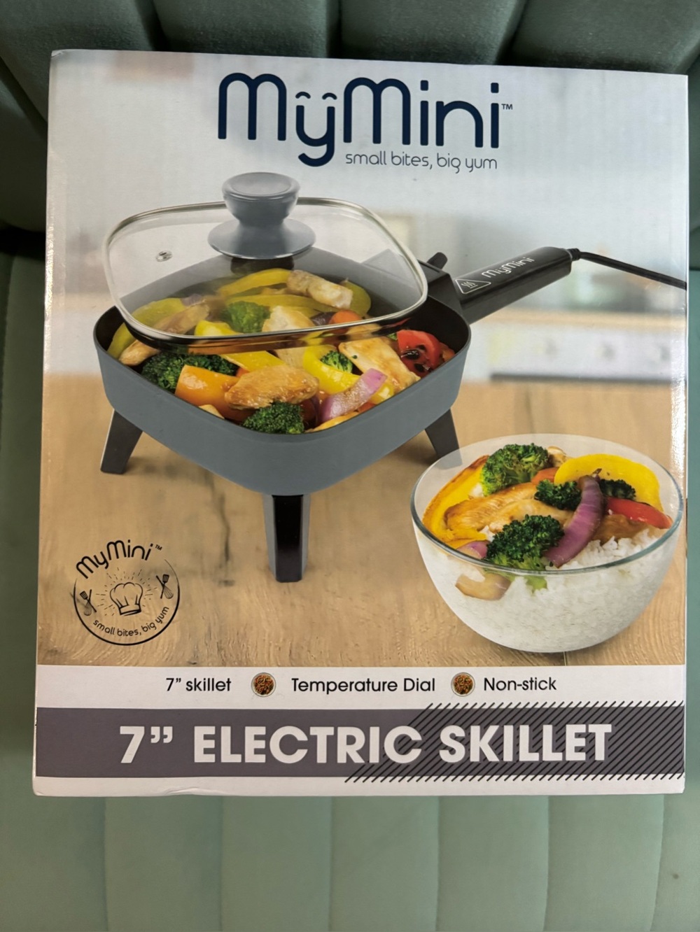 7" Electric Skillet in Gray - Non-Stick Countertop Pan..my mini(NWT)